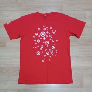 TARGET Stores Official Unisex Volunteers Employee Staff Red T-Shirt Size Large.